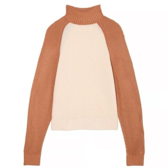 Victoria's Secret PINK Varsity Knit Chunky Turtleneck Sweater XXL - Picture 3 of 8